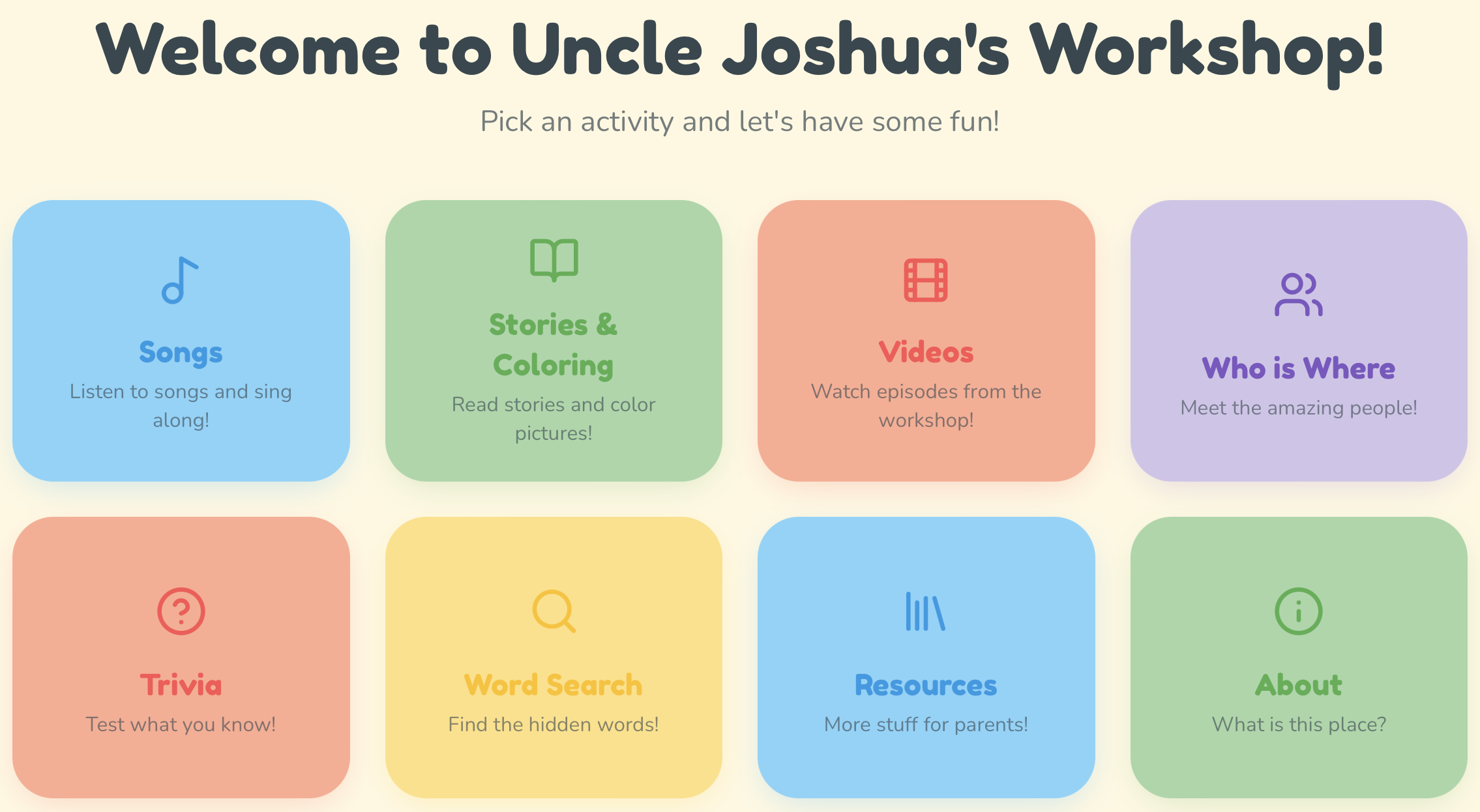 CFU Launches Uncle Joshua's Workshop!